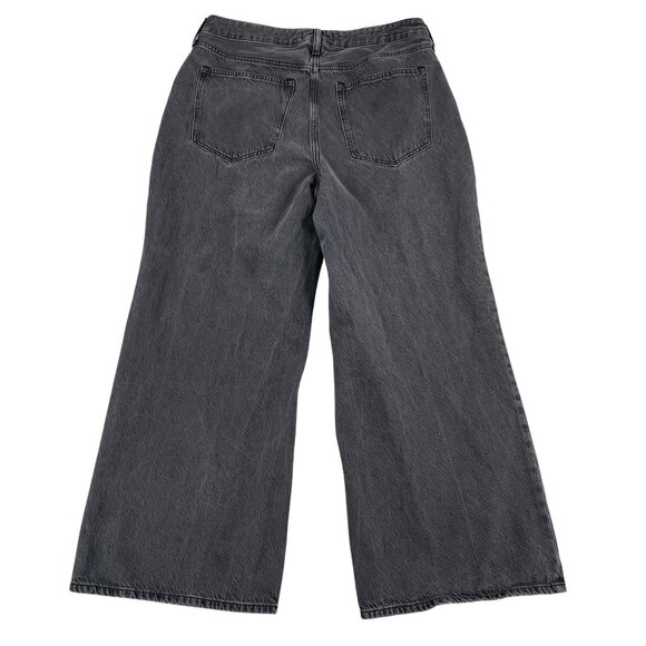 Abercrombie & Fitch Black Flare SHORT Jeans - Picture 5 of 7